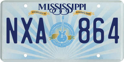 MS license plate NXA864