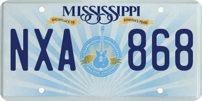 MS license plate NXA868