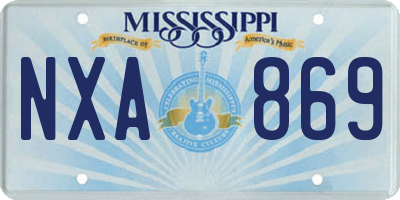 MS license plate NXA869