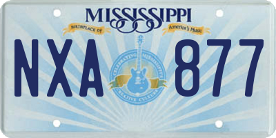 MS license plate NXA877