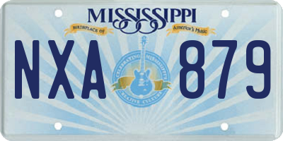 MS license plate NXA879