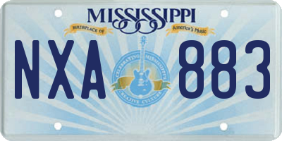 MS license plate NXA883