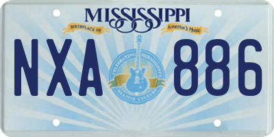 MS license plate NXA886