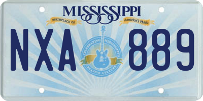 MS license plate NXA889