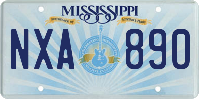 MS license plate NXA890