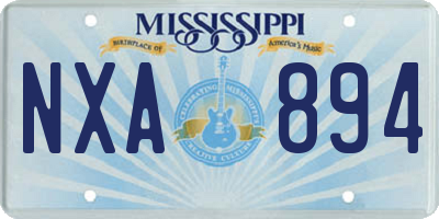 MS license plate NXA894