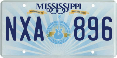 MS license plate NXA896