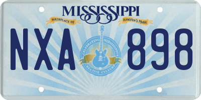 MS license plate NXA898