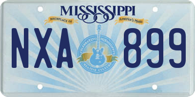 MS license plate NXA899