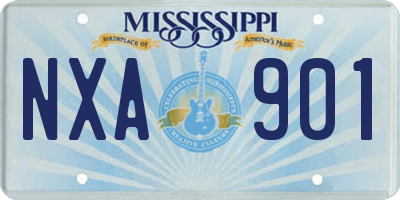 MS license plate NXA901