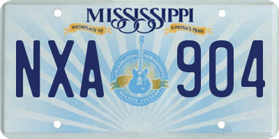 MS license plate NXA904