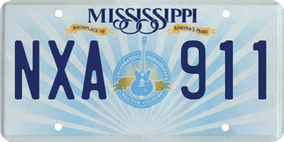 MS license plate NXA911