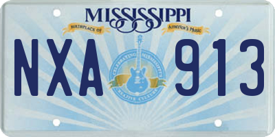 MS license plate NXA913