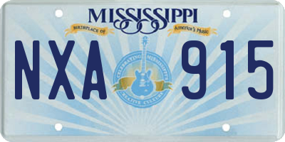MS license plate NXA915