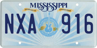 MS license plate NXA916