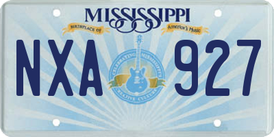 MS license plate NXA927