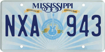 MS license plate NXA943