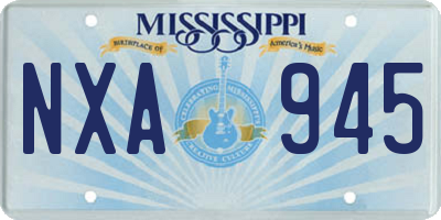 MS license plate NXA945