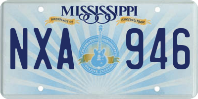 MS license plate NXA946