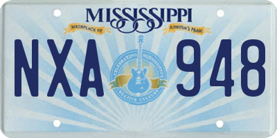 MS license plate NXA948
