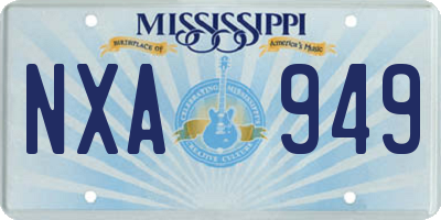 MS license plate NXA949