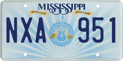 MS license plate NXA951