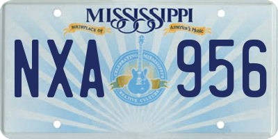 MS license plate NXA956