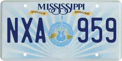 MS license plate NXA959
