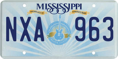 MS license plate NXA963