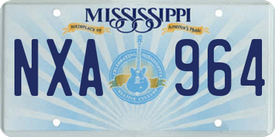 MS license plate NXA964
