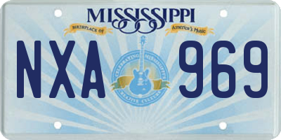 MS license plate NXA969