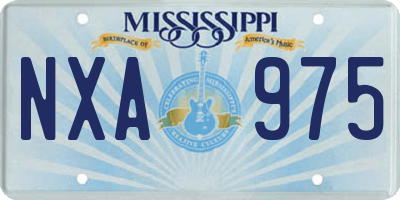 MS license plate NXA975