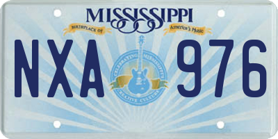 MS license plate NXA976