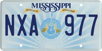 MS license plate NXA977