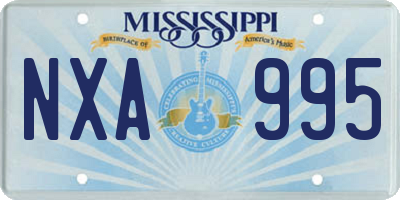 MS license plate NXA995
