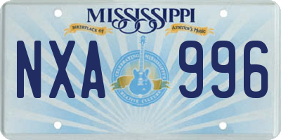MS license plate NXA996