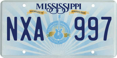 MS license plate NXA997