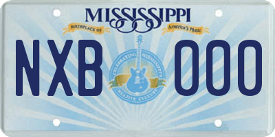 MS license plate NXB000