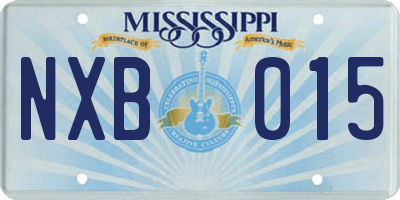 MS license plate NXB015