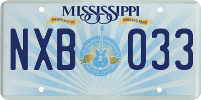 MS license plate NXB033