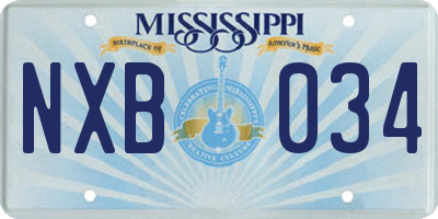 MS license plate NXB034