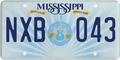 MS license plate NXB043
