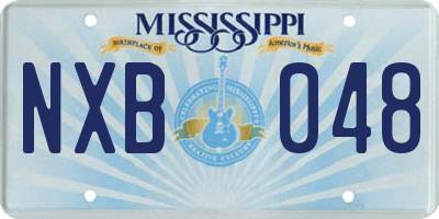MS license plate NXB048