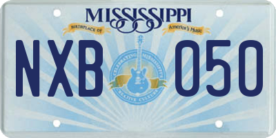 MS license plate NXB050
