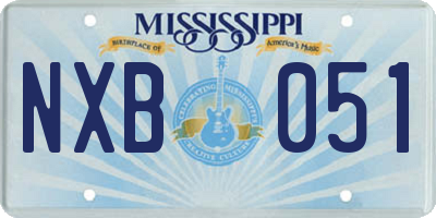 MS license plate NXB051