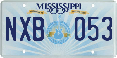 MS license plate NXB053