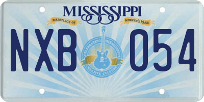 MS license plate NXB054