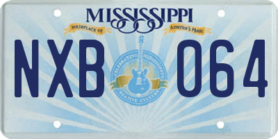 MS license plate NXB064