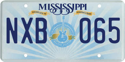 MS license plate NXB065