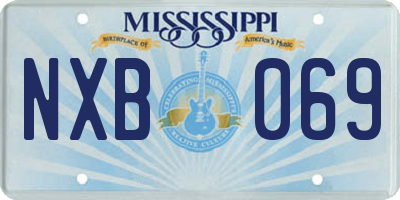 MS license plate NXB069